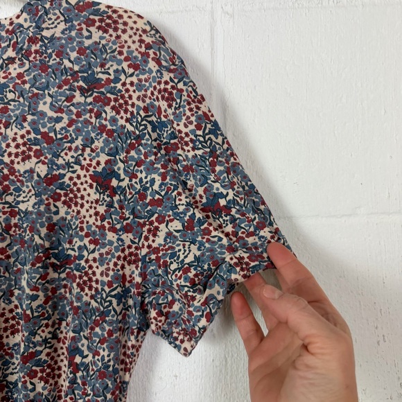 Nation Ltd Martine Midi Dress Floral Tiered Smocked Pima Cotton Dainty Cottage M - Picture 7 of 16